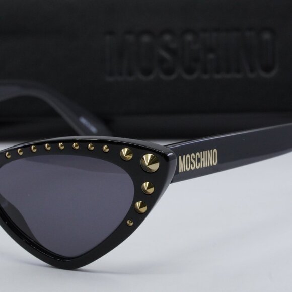Moschino MOS093/S 0807 IR Cat Eye Sunglasses - Black/Grey main image 5